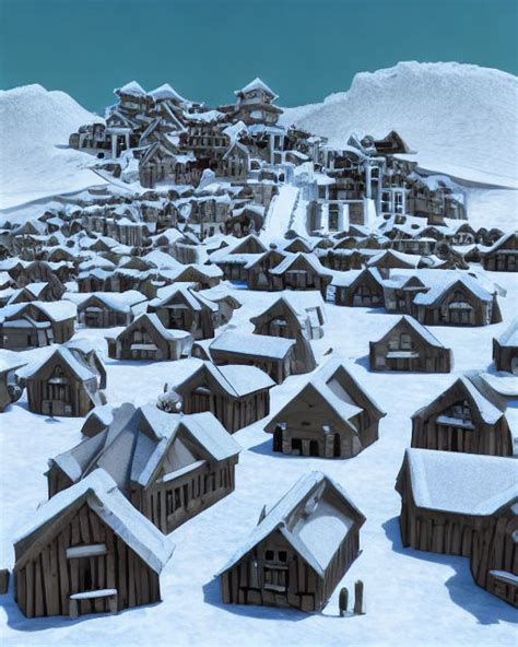 Miniature Snow Village by HandsomeBlizzard on DeviantArt