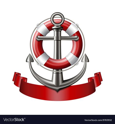 Anchor Emblem Royalty Free Vector Image VectorStock