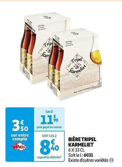 Promo Bi Re Tripel Karmeliet Chez Auchan Icatalogue Fr