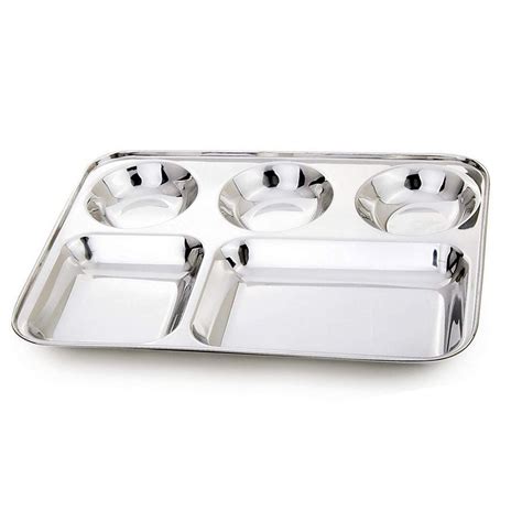 Silverline Stainless Steel Square Bhojan Thali Set Daraz Np