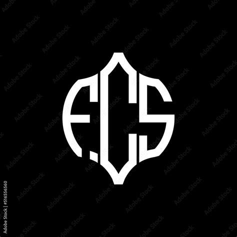 FCS letter logo. FCS best black background vector image. FCS Monogram ...