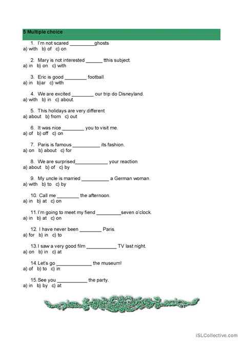 Prepositions General Gramma Espa Ol Ele Hojas De Trabajo Pdf Doc