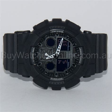 Casio G Shock Analogue Digital Mens Black Xl Watch Ga100 1a1 Ga 100