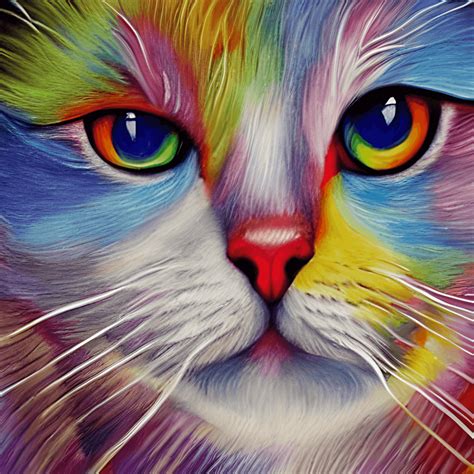 Rainbow Cat Painting · Creative Fabrica