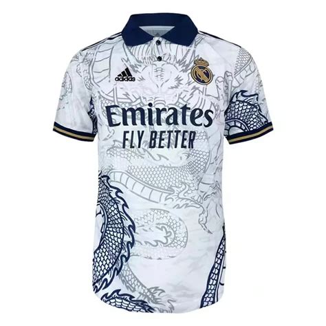 CAMISA REAL MADRID ADIDAS TORCEDOR CHINESE DRAGON WHITE 22 23