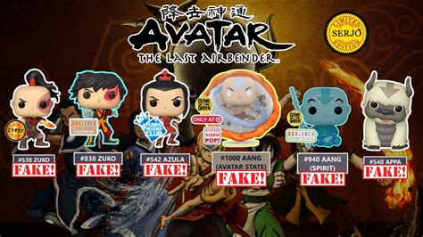 Comparisons Of All Fakes By Funko Pop Avatar Youtube