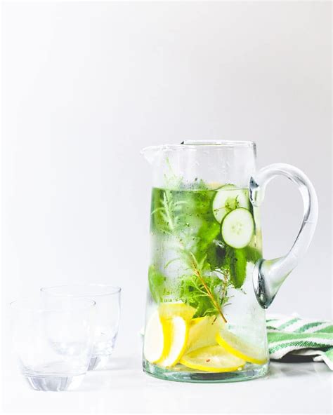 Lemon Herb Cucumber Water Recipe A Couple Cooks