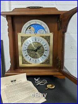 Vintage Franz Hermle Mantel Clock Key Wound Westminster Chimes