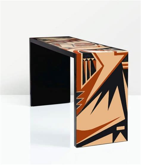 U S And U K Art Deco A Polychrome Lacquered Wood Console Table By