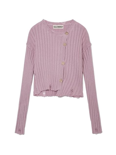 MUSINSA GLOWNY YASMIN CROP CARDIGAN LAVENDER