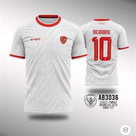 Jual Jersey Timnas Indonesia 2024 Erspo Home Away Setelan Atasan