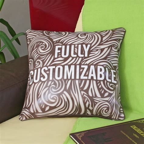 Custom Pillow Fully Printable Faux Leather Pillow Cover Etsy