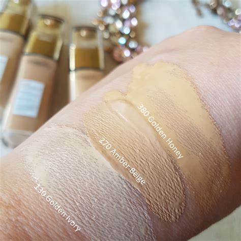 Colour Chart Loreal Age Perfect Foundation Swatches