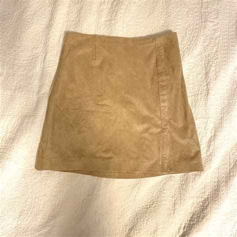 Guess Nude Tan Suede Miniskirt Gem