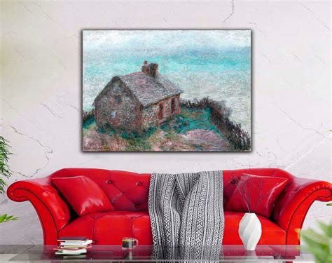 Claude Monet The Customs House At Varengeville Canvas Print Wall Art