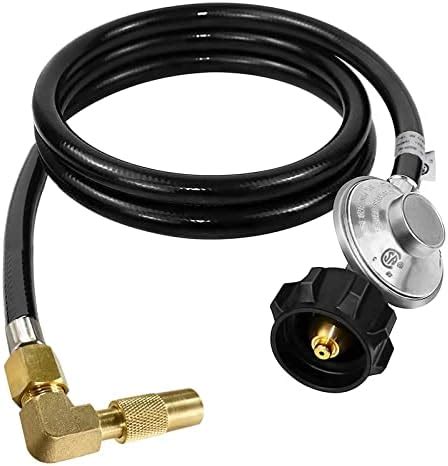 MCAMPAS 5 Feet Low Pressure Propane Regulator With Hose Universal