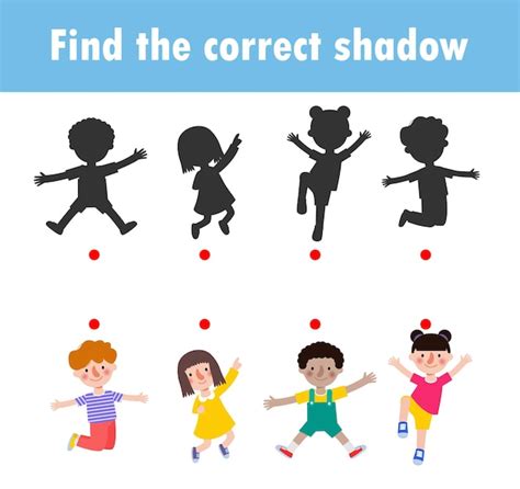 Premium Vector Shadow Matching Game For Kids Visual Game For Kid Find