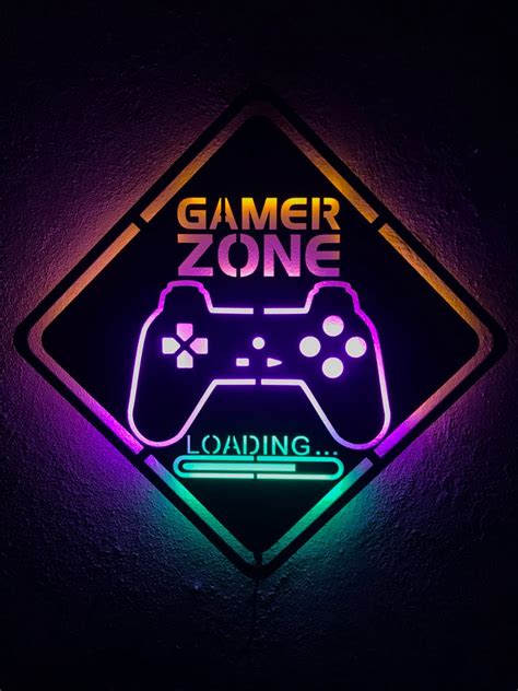 Gamer Zone Led Wall Art Gamer Room Led Sign Gamer Led Gamer Room Design ...