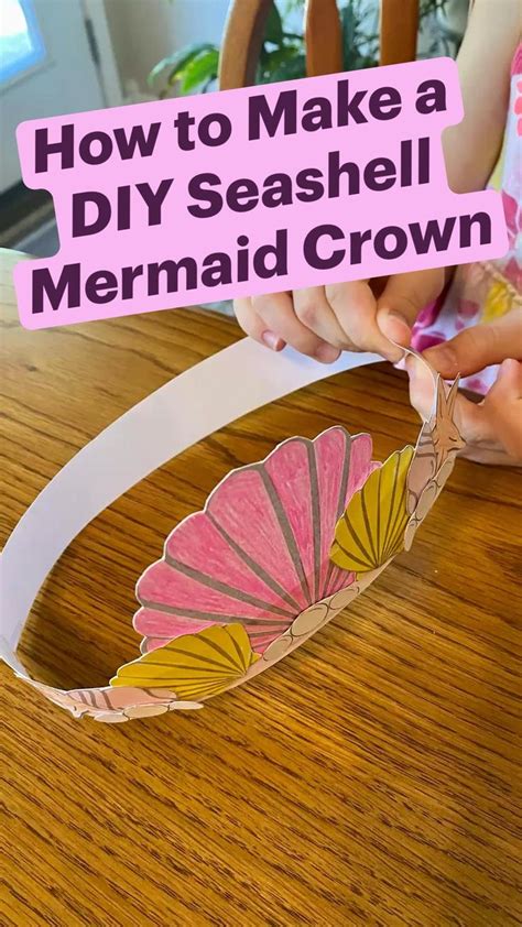 How To Make A Diy Seashell Mermaid Crown Mermaid Crown Craft Mermaid