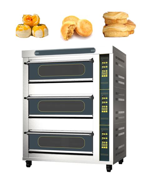 Bread Oven Bakery 3 Layers 6 Deck Oven Stainless Steel Commercial Gas