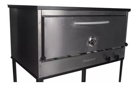 Horno Pizzero Depaolo 18 Moldes Acero Inox Con Base De Apoyo