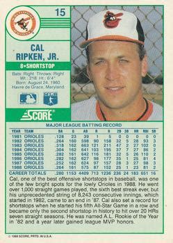 Score Cal Ripken Jr Trading Card Database