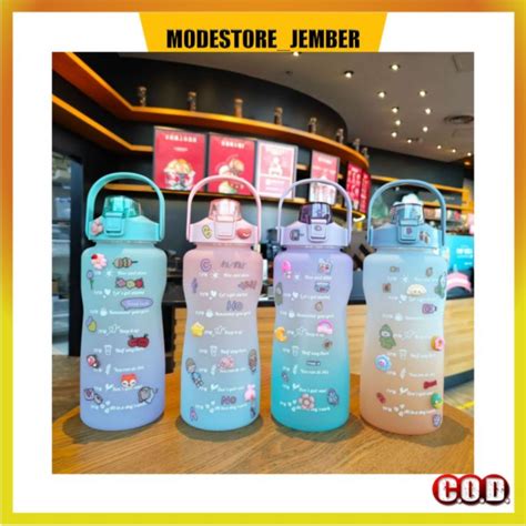 Jual Botol Minuman Viral Liter Free Sticker D D Botol Minum Korea