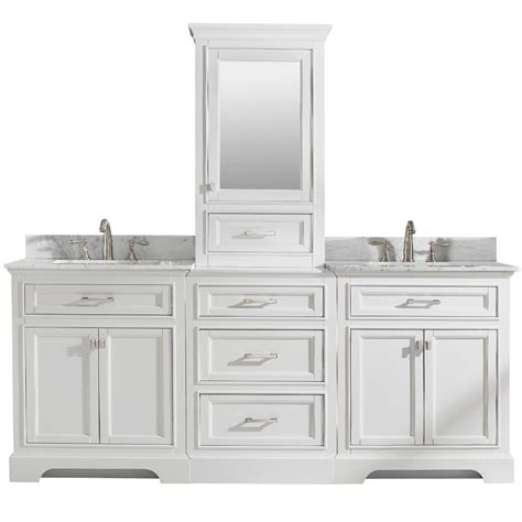 Design Element Milano 84 In W X 22 In D Bath Vanity In White With