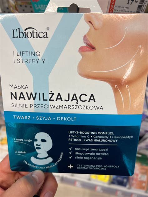 L biotica Lifting Strefy Y Nawilżająca Maska do Twarzy Silnie