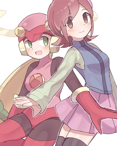 Roll Exe And Mayl Sakurai Mega Man And 1 More Drawn By Han0579 Danbooru