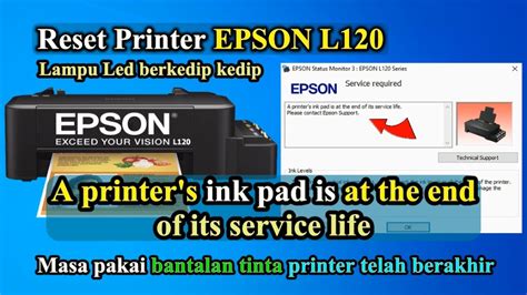 Reset Printer Epson L Service Required A Printer S Ink Pad Is At