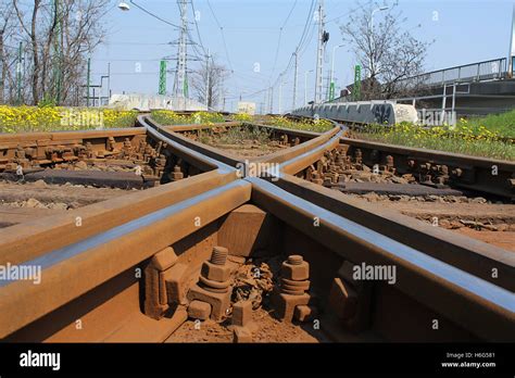 rail junction  res stock photography  images alamy