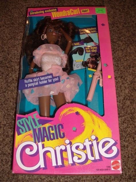 Vintage Barbie Christie Style Magic Wondra Curl Black Doll 1288 Mint