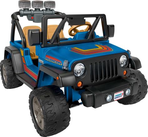 Power Wheels Retro Jeep Wrangler Ride On Toy 12v Battery Powered