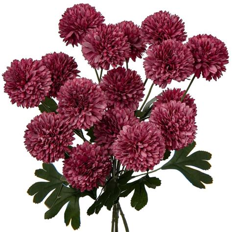 Dilatata Inch Tall Chrysanthemum Fake Mums Flowers For Decoration