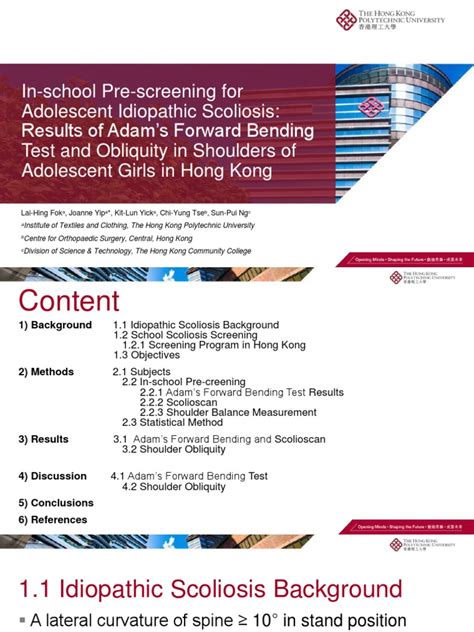 D5 in School Pre Screening For Adolescent Idiopathic Scoliosis | PDF | Scoliosis | Skeletal System