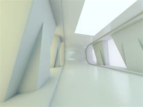 Arquitetura Moderna Abstrata Fundo Vazio Espaço Aberto Interior 3d