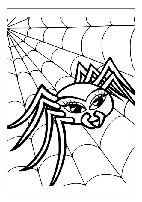 Printable Spiders Coloring Pages for Kids & Adults 80 Pages Instant ...