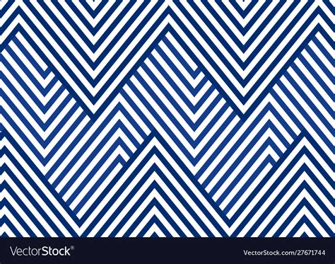 Abstract Blue Striped Line Serrated Pattern On Vector Image