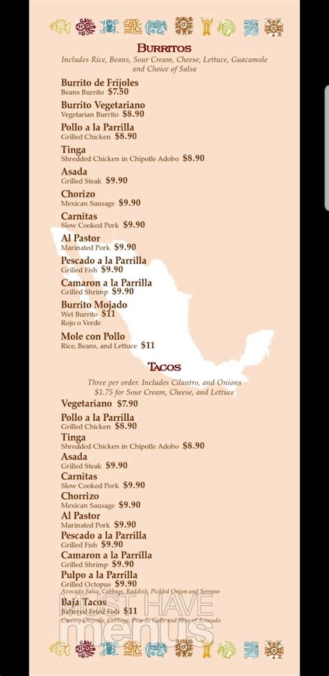 El Purepecha Menu (Visual Menu Highlights)