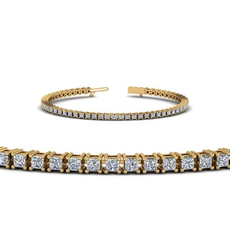 Ct Diamond Tennis Bracelet Anniversary Gifts For Women In K Yellow