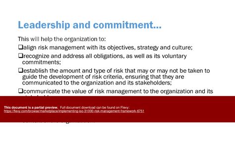 Ppt Implementing Iso Risk Management Framework Slide Ppt