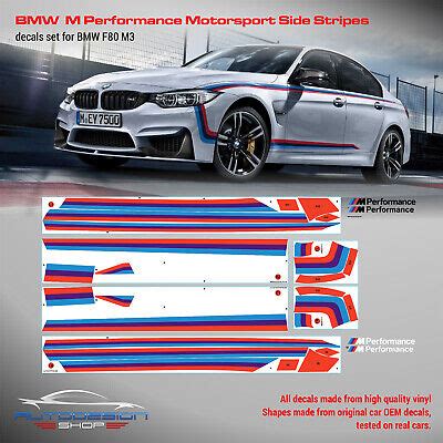 Bmw M Performance Motorsport Side Stripes Decals Set For F M Ebay