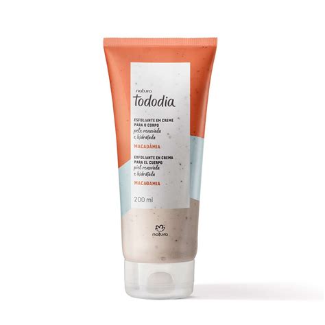 Creme Para Esfoliar O Corpo - Esfoliante em Creme para o Corpo Tododia Macadâmia 200 ml