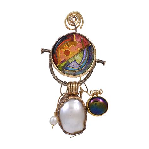 William A. Harper - William Harper Brooch Gold with Enamel & Pearls