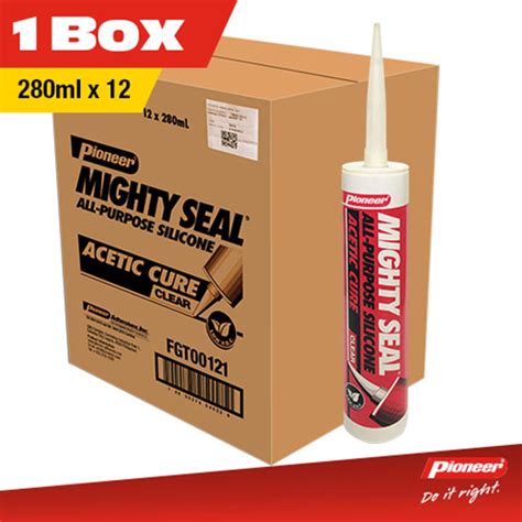 Pioneer Mighty Seal Acetic Cure Silicone Sealant 280ml Cartridge