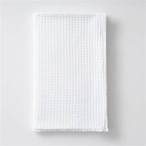 The Company Store Textured Waffle White Cotton Blend Twin Woven Blanket ...