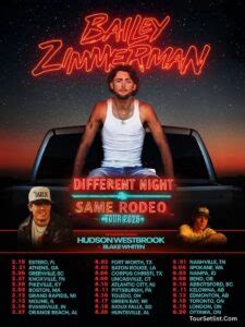 Bailey Zimmerman Tour 2026 Dates, Setlist, Schedule & Tickets