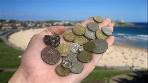 Coins And Gold Found Metal Detecting At Bondi Beach YouTube