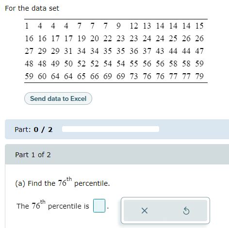 Solved For The Data Set Part Part Of A Find The Chegg